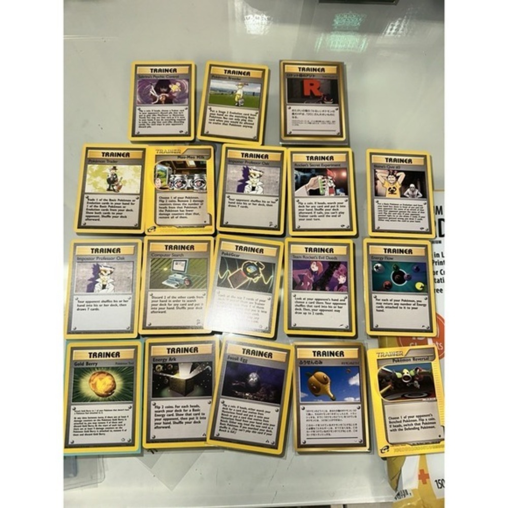 18 pokemon cards lot‎ vintage trainers ereaders, gym, rares, etc LP?